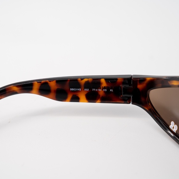 BALENCIAGA FENNEC Brown Angular Oval Sunglasses oversized frame - Picture 6 of 8